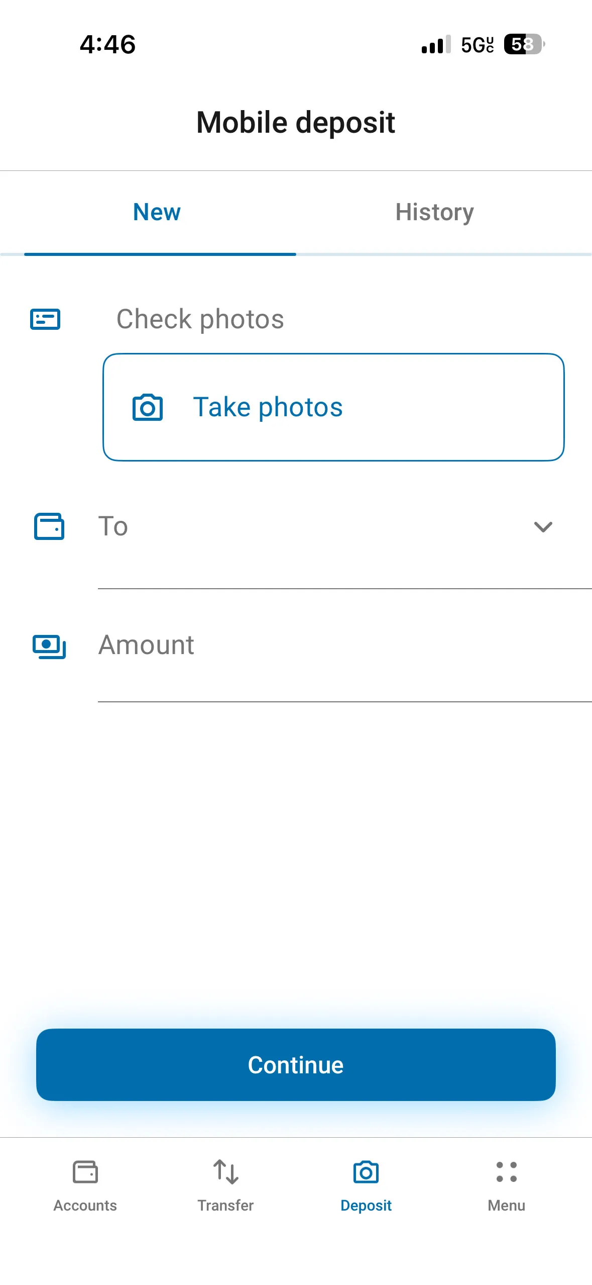 bcu new app accounts
